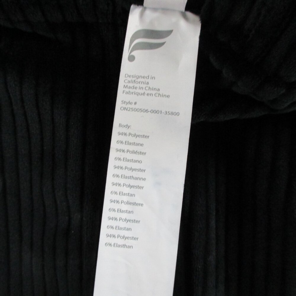Fabletics Plush Rib Hooded Jumpsuit Womens Medium Short Black Cord Corduroy NWT - Picture 11 of 12